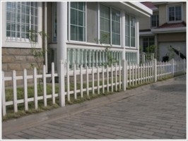 70mm×73mm Garden Guard Rails，Steel PVC Guardrail 1200mm